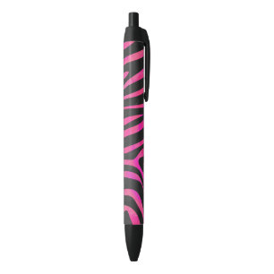 Zebra Black and Hot Pink Print Pen