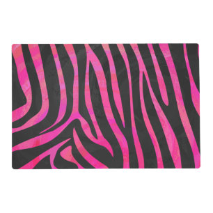 Zebra Black and Hot Pink Print Placemat