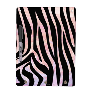Zebra Black and Pink Print Dry Erase Board