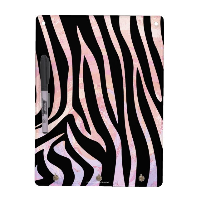 Zebra Black and Pink Print Dry Erase Board (Front)