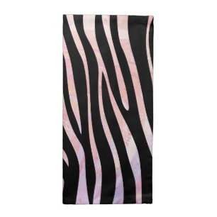 Zebra Black and Pink Print Napkin
