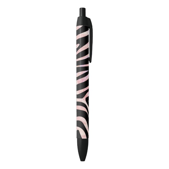 Zebra Black and Pink Print Pen (Bottom (Vertical))
