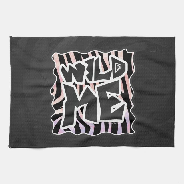 Zebra Black and Pink Wild me Towel (Horizontal)