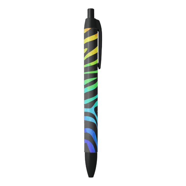 Zebra Black and Rainbow Print Pen (Bottom (Vertical))