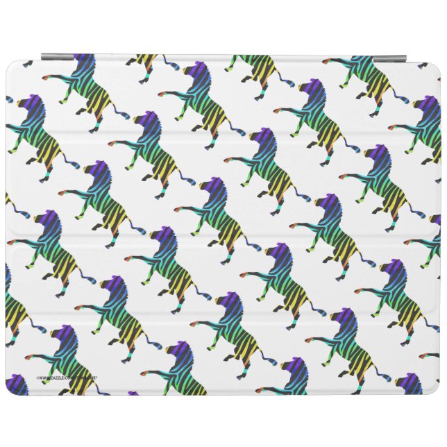 Zebra Black and Rainbow Silhouette iPad Smart Cover (Horizontal)