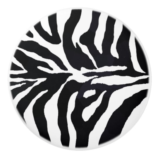 Zebra Black And White Animal Print Cabinet Pulls Zazzle Com