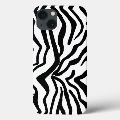 Zebra Black And White Hide Fur  iPhone 13 Case