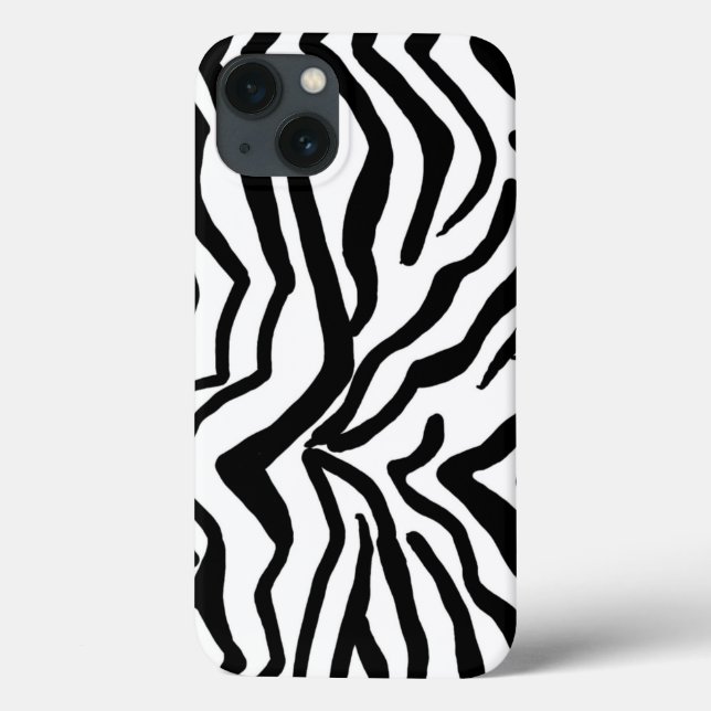 Zebra Black And White Hide Fur  Case-Mate iPhone Case (Back)
