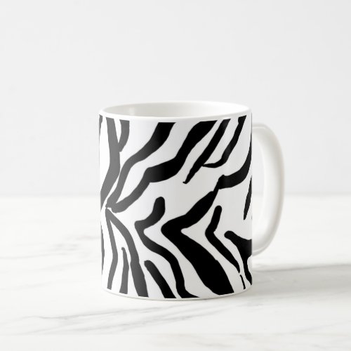Zebra Black And White Hide Fur Pattern Coffee Mug