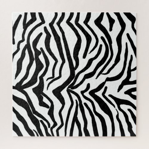 Zebra Black And White Hide Fur Pattern Jigsaw Puzzle