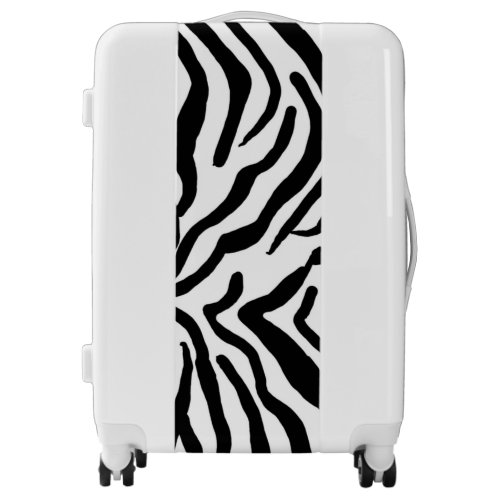 Zebra Black And White Hide Fur Pattern Luggage