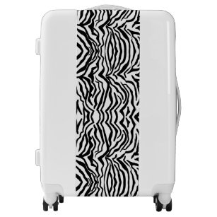 Zebra Black And White Hide Fur Pattern Luggage