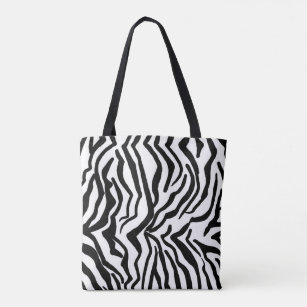 Zebra Black And White Hide Fur Pattern Tote Bag