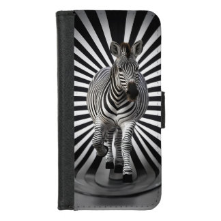 Zebra black and white illusion iPhone 8/7 wallet case