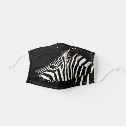Zebra Black and White Stripes Animal Adult Cloth Face Mask