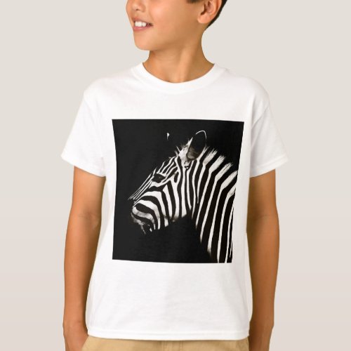 Zebra Black and White Stripes Animal T_Shirt