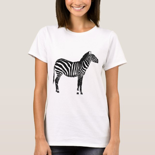 Zebra - Black and White T-Shirt (Front)