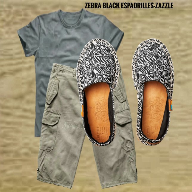 Zebra Black Espadrilles (Creator Uploaded)