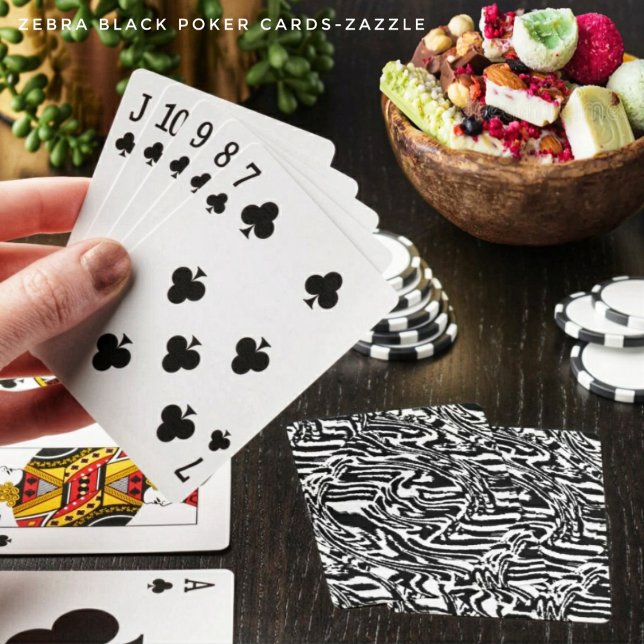 Zebra Black Poker Cards (Creator Uploaded)