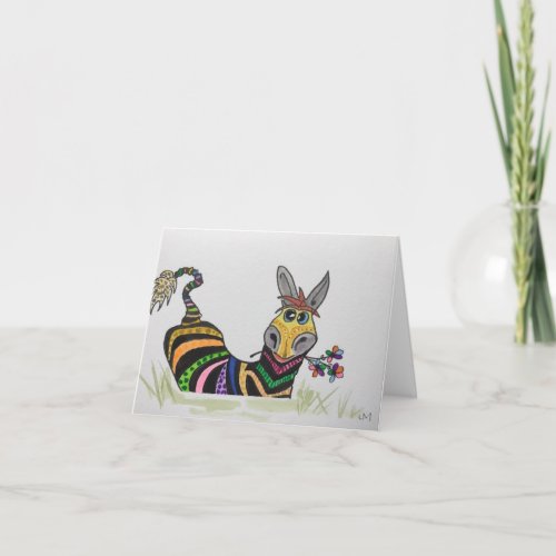 Zebra _ Blank Greeting Card 