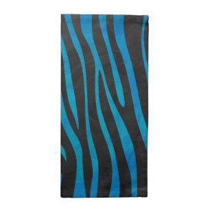 Zebra Blue and Black Print Napkin