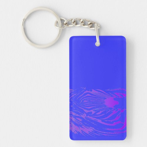 Zebra Blue   Key Chain