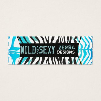 Zebra Blue Wildest Stripe Ornamentation by 911business at Zazzle