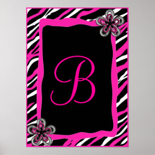 Zebra Border Personalized Wall Art