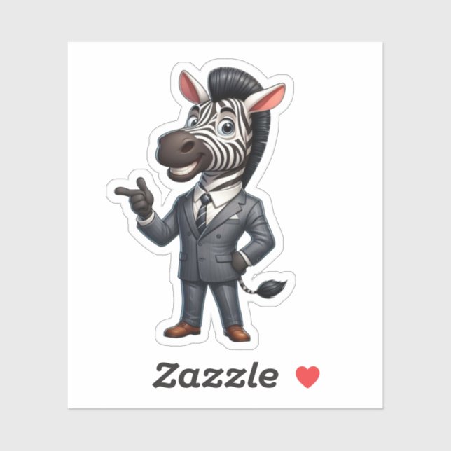 zebra,boss zebra sticker (Sheet)