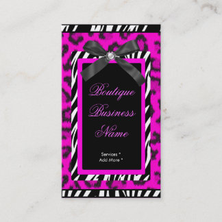 Zebra Boutique tag hot pink Leopard