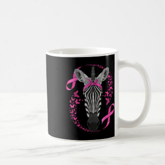 Zebra Breast Cancer Awareness Pink Bandana Cancer Coffee Mug