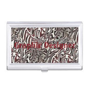 Zebra Brown Business Card Case