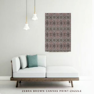 Zebra Brown Canvas Print