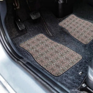 Zebra Brown Car Floor Mat