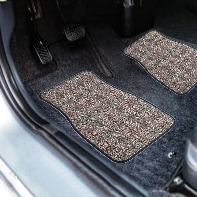 Zebra Brown Car Floor Mat (Enjoy these exotic looking Car floor mats, with a classic style, in your favorite ride!)