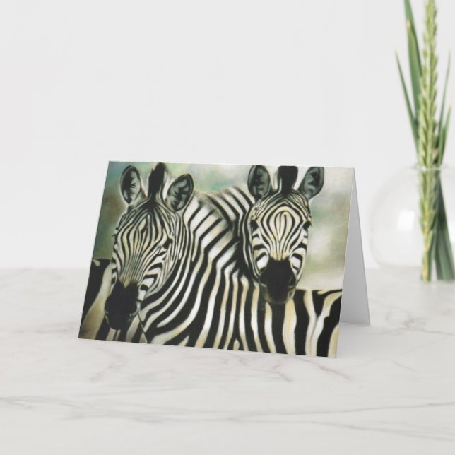 "Zebra Buddies" Card (Front)