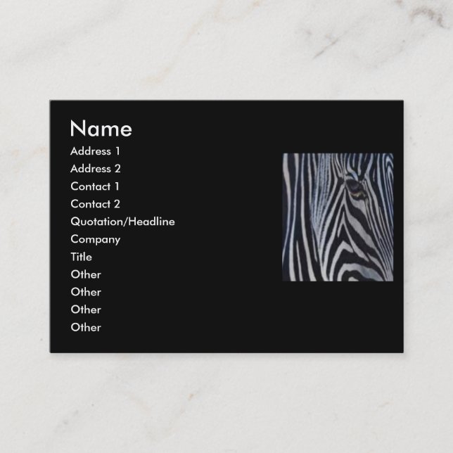 Zebra Business Card (Front)