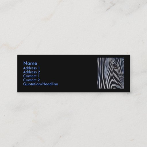 Customizable Zebra Business Card