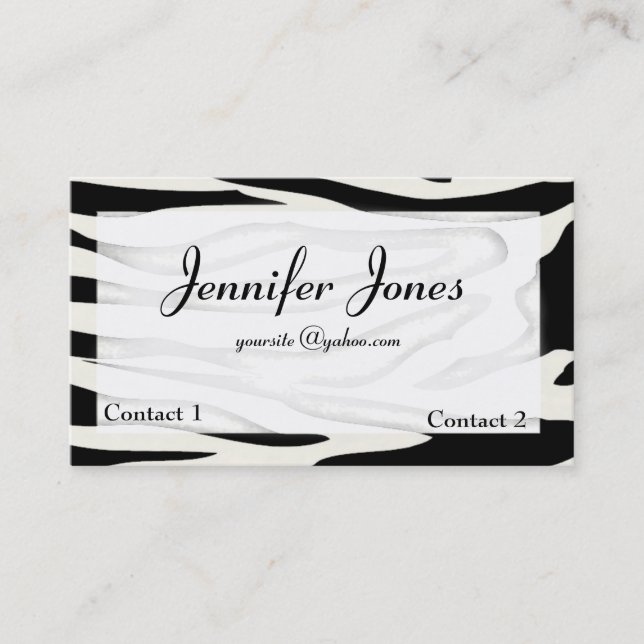 Zebra Business Card (Front)