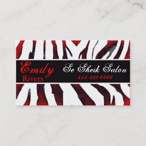 Customizable zebra business card template