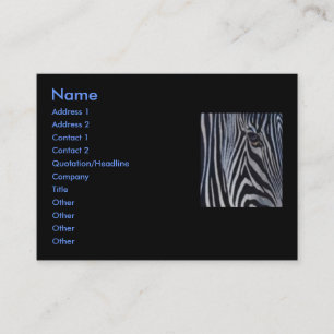 Zebra Business Card