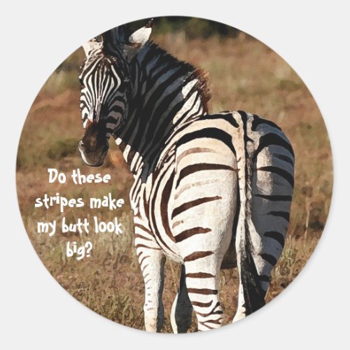 Zebra butt stickers