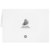 Zebra butterfly cards (Back Horizontal)