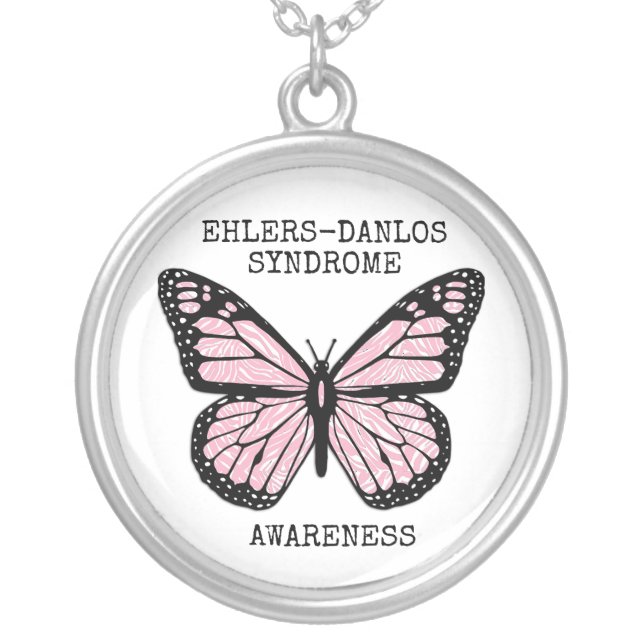 Zebra Butterfly EDS  Necklace (Front)