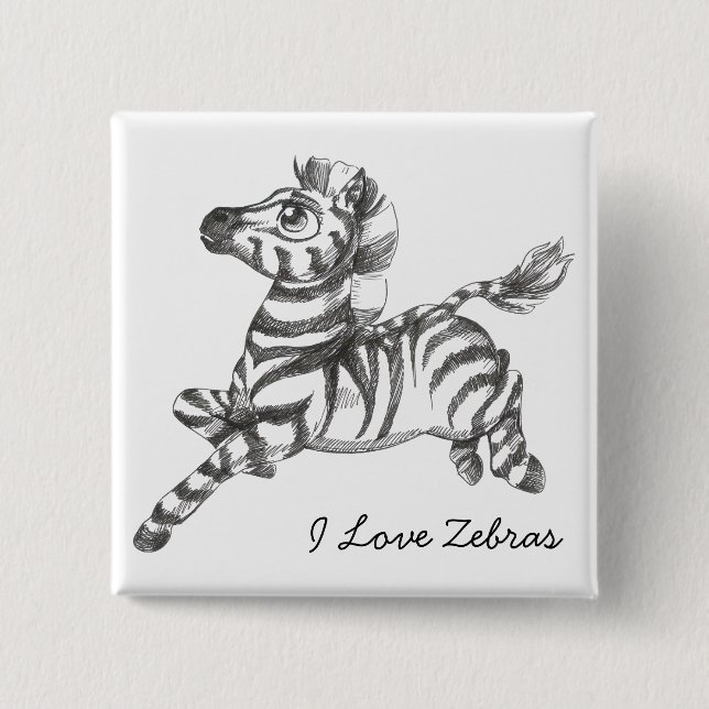 Zebra Button Flair (Front)