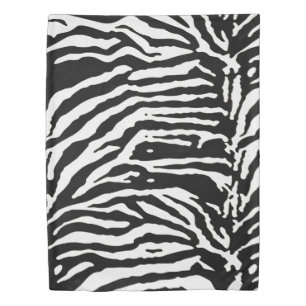 Zebra Camouflage Black and White Artistic Pattern Duvet Cover