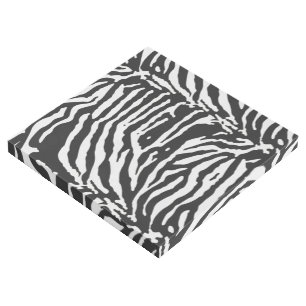 Zebra Camouflage Black and White Artistic Pattern Gallery Wrap
