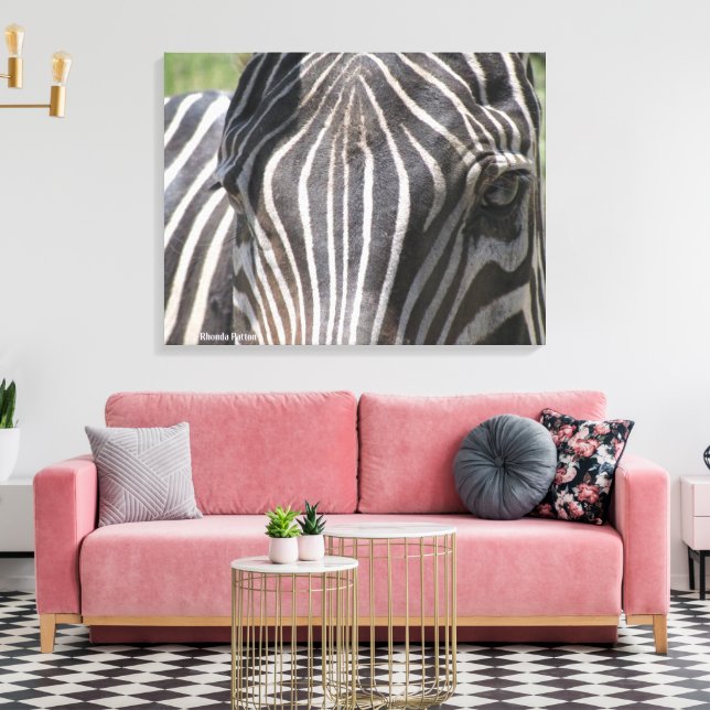 zebra  canvas print (Insitu(LivingRoom))