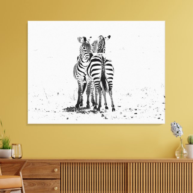 Zebra Canvas Print (Insitu(LivingRoom))