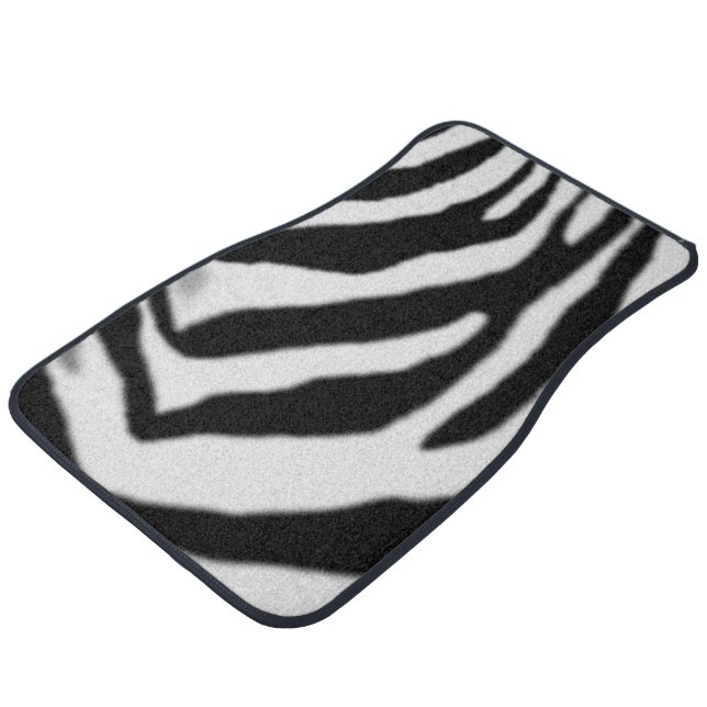 Zebra Car Floor Mat (Angled)